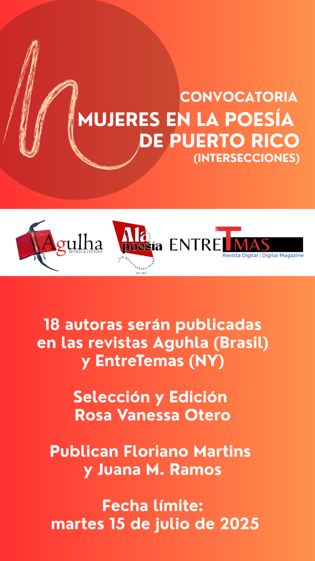 Atención: Convocatoria Internacional   Mujeres Poetas&nbsp;PR